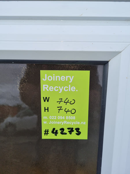 Aluminium Window White   740 W  x  740 H  [#4273 SF] Joinery Recycle