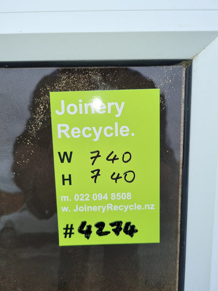 Aluminium Window White   740 W  x  740 H  [#4274 SF] Joinery Recycle