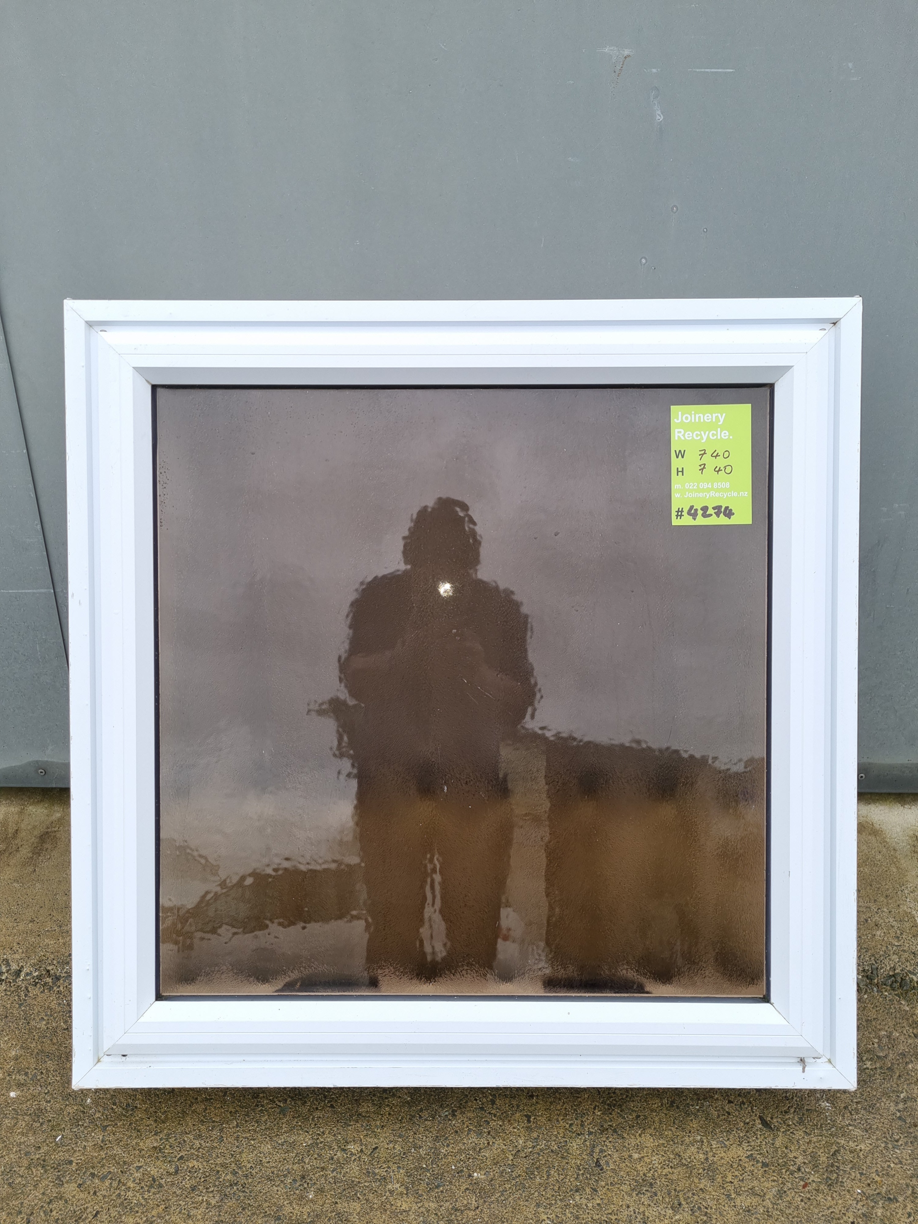 Aluminium Window White   740 W  x  740 H  [#4274 SF] Joinery Recycle