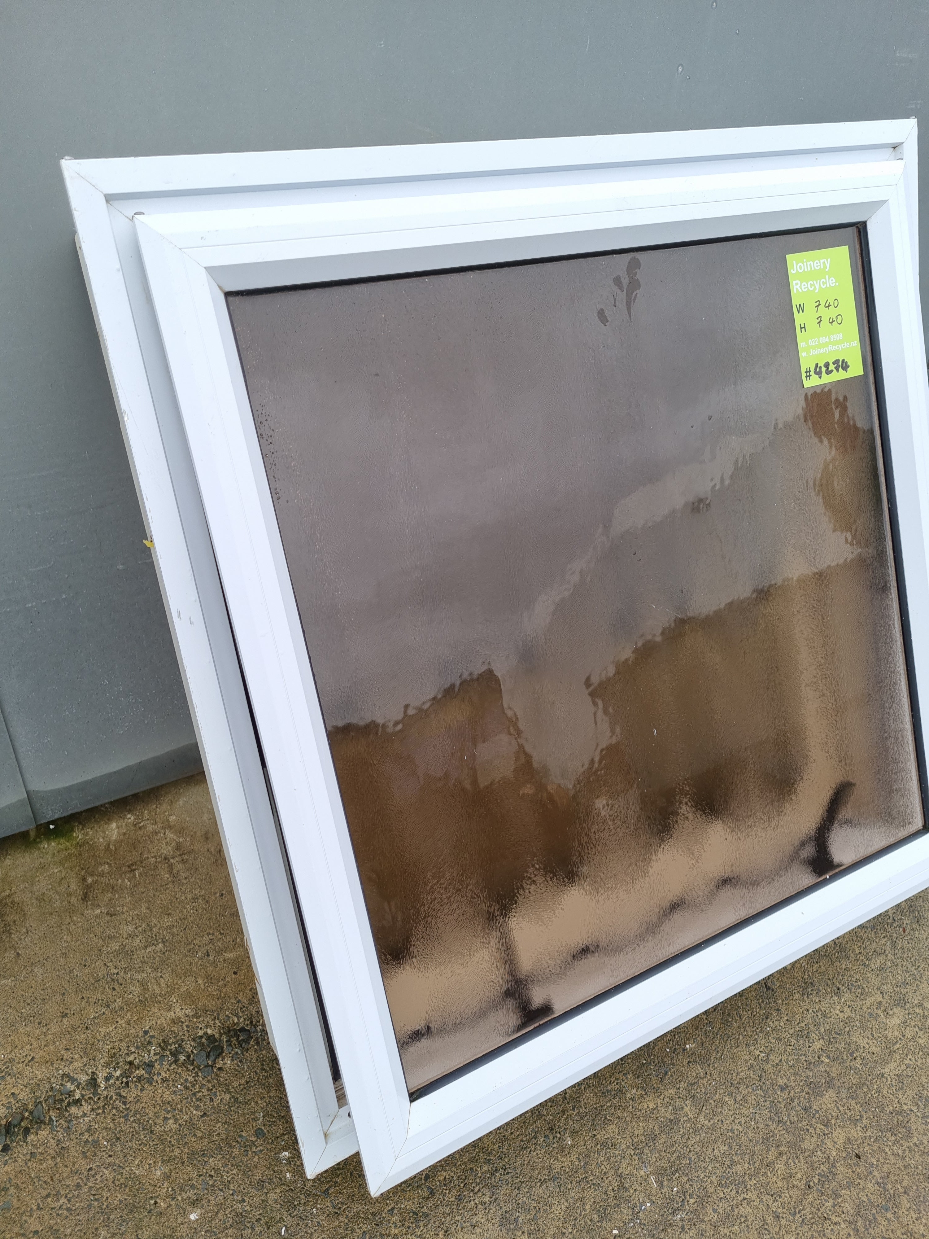 Aluminium Window White   740 W  x  740 H  [#4274 SF] Joinery Recycle