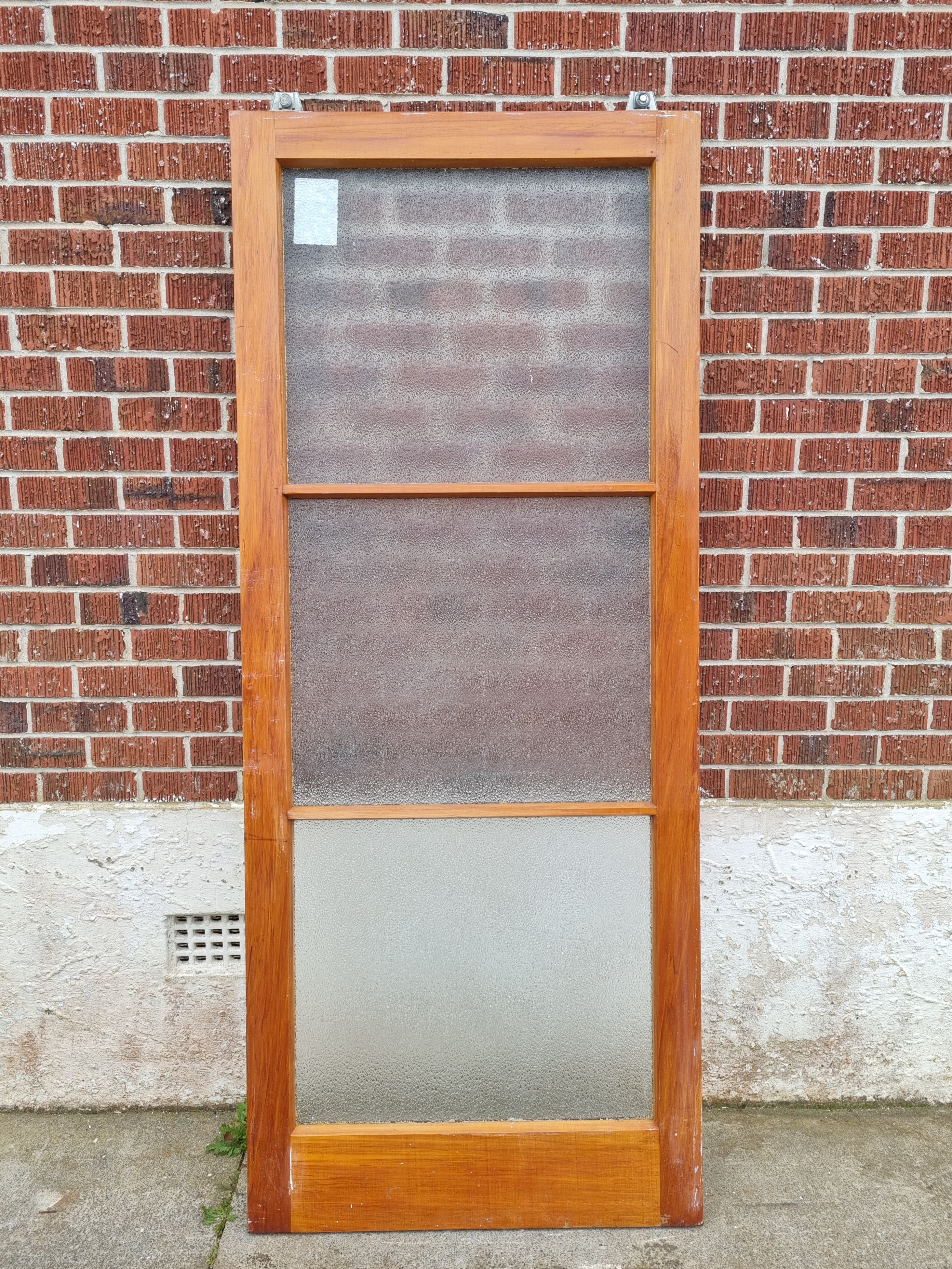 Wood and Glass Single Door 860 W x 1780 H  [#4334 MA] Joinery Recycle