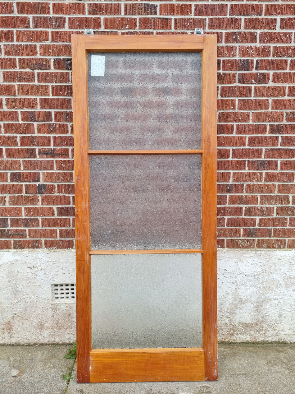 Wood and Glass Single Door 860 W x 1780 H  [#4334 MA] Joinery Recycle