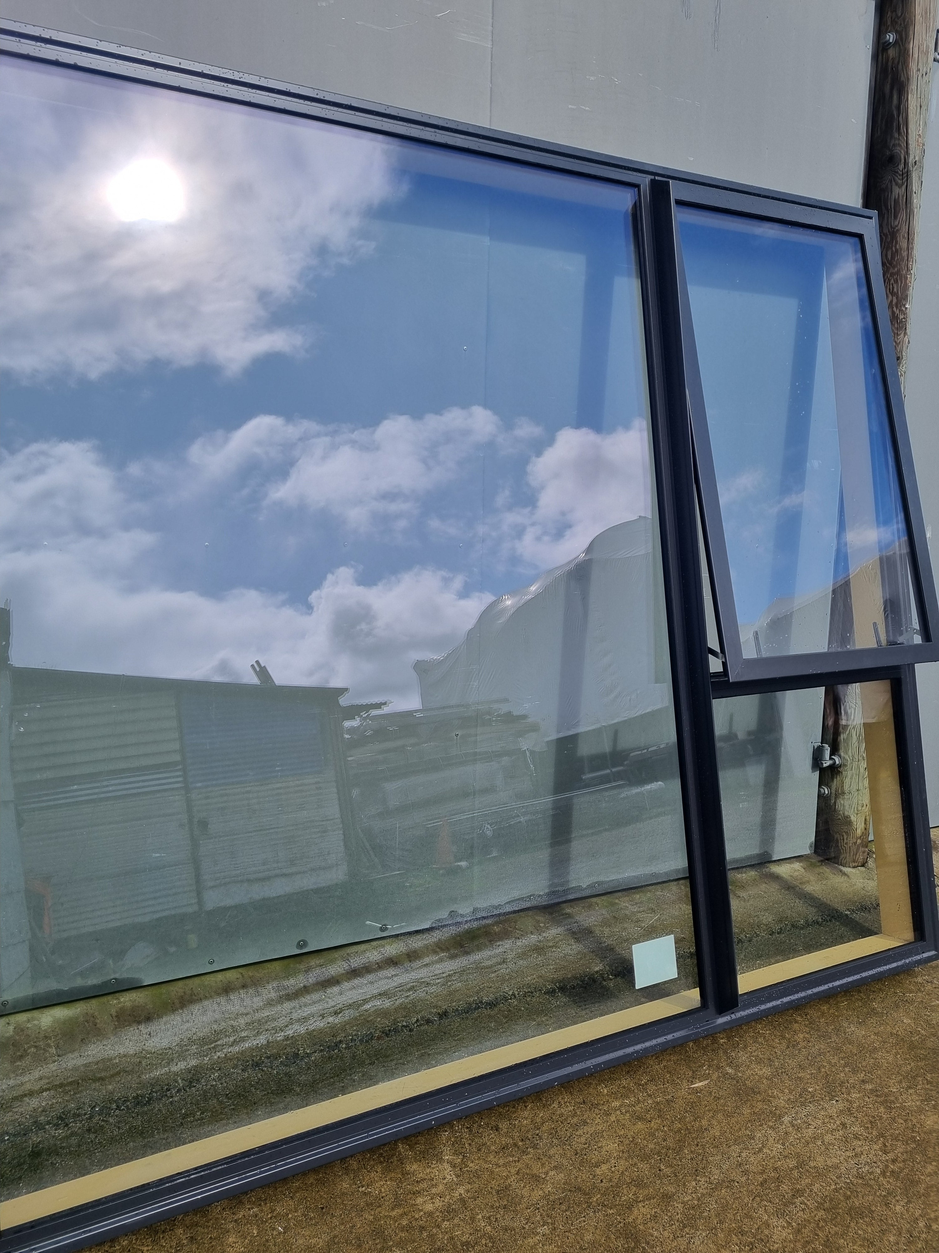 Double Glazed Aluminium Window Ironsand   2400 W  x 2080  H  [#4373 SF] Joinery Recycle