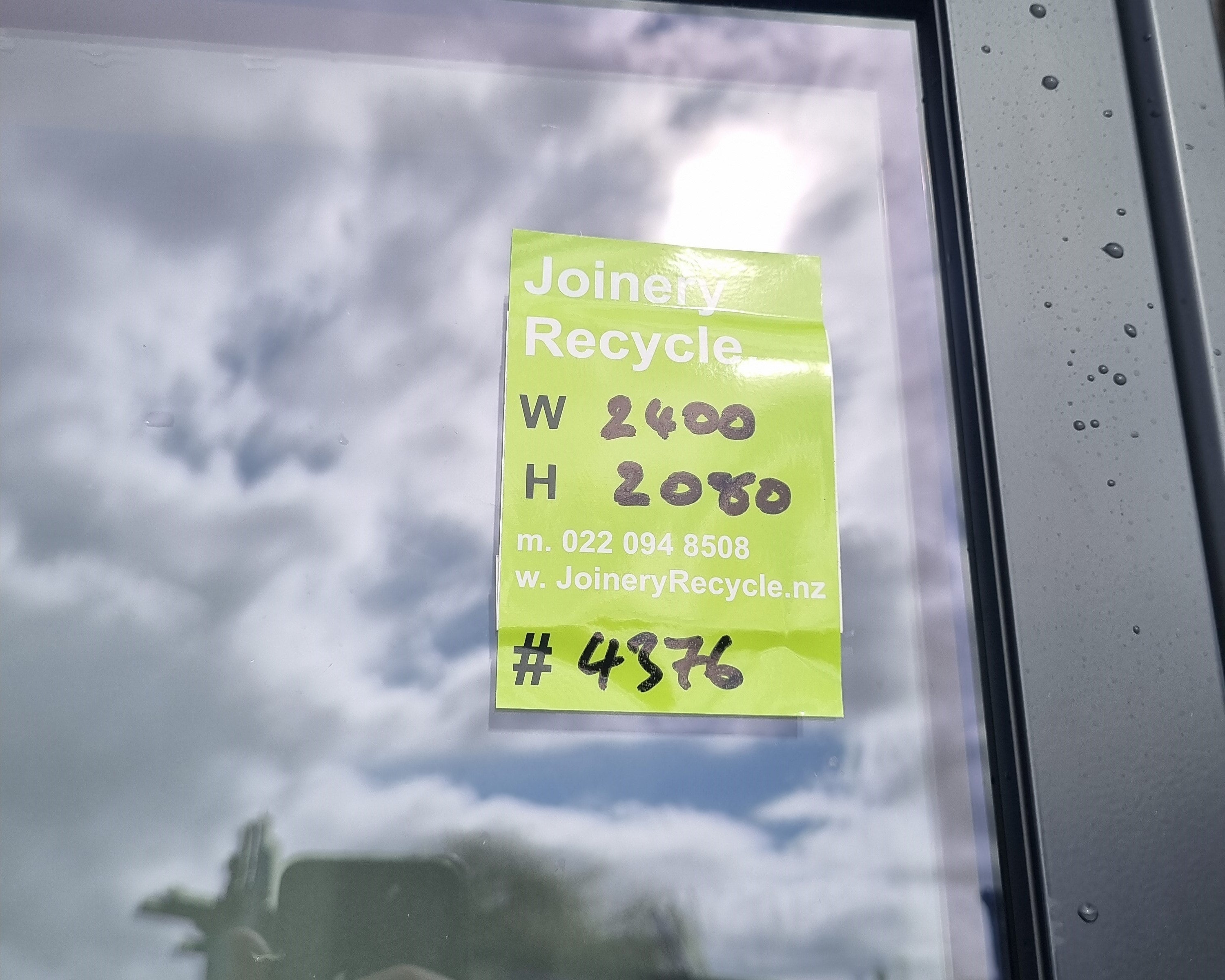 *NEW*Aluminium Window Double Glazed Ironsand   2400 W  x 2080 H  [#4376 SF] Joinery Recycle