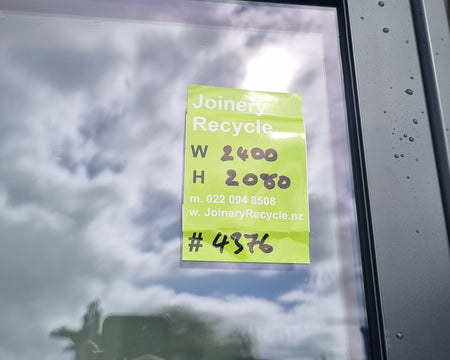 *NEW*Aluminium Window Double Glazed Ironsand   2400 W  x 2080 H  [#4376 SF] Joinery Recycle