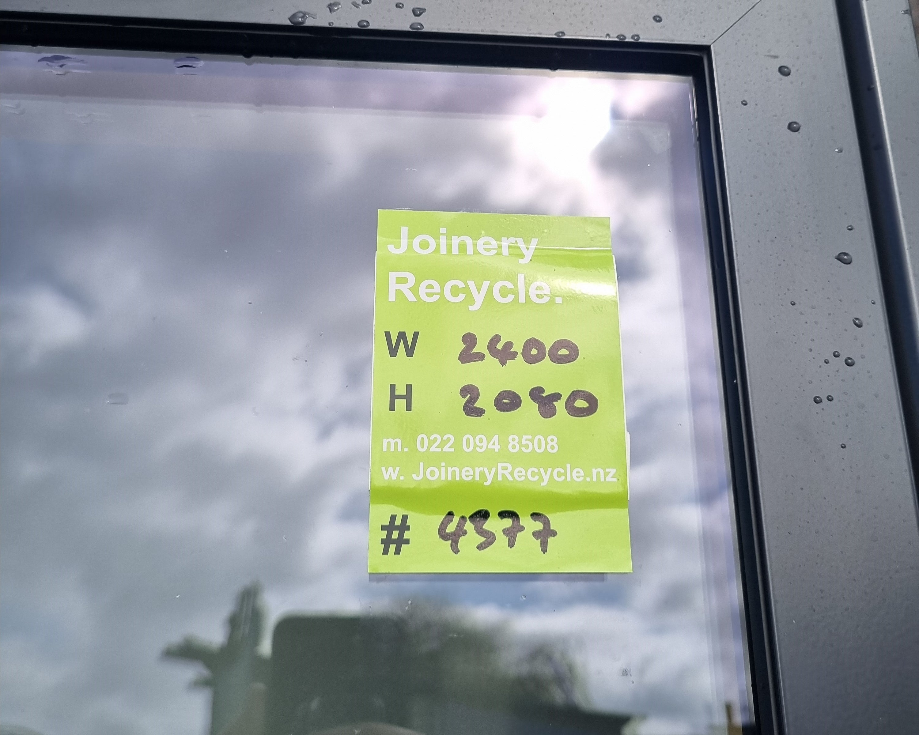 *NEW*Aluminium Window Double Glazed Ironsand   2400 W  x 2080 H  [#4377 SF] Joinery Recycle