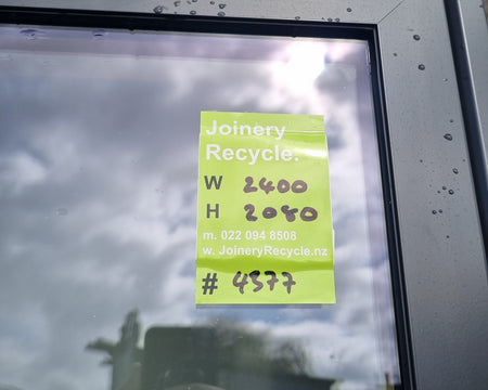 *NEW*Aluminium Window Double Glazed Ironsand   2400 W  x 2080 H  [#4377 SF] Joinery Recycle