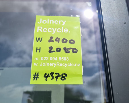 *NEW*Aluminium Window Double Glazed Ironsand   2400 W  x 2080 H  [#4378 SF] Joinery Recycle