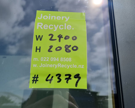 *NEW*Aluminium Window Double Glazed Ironsand   2400 W  x 2080 H  [#4379 SF] Joinery Recycle