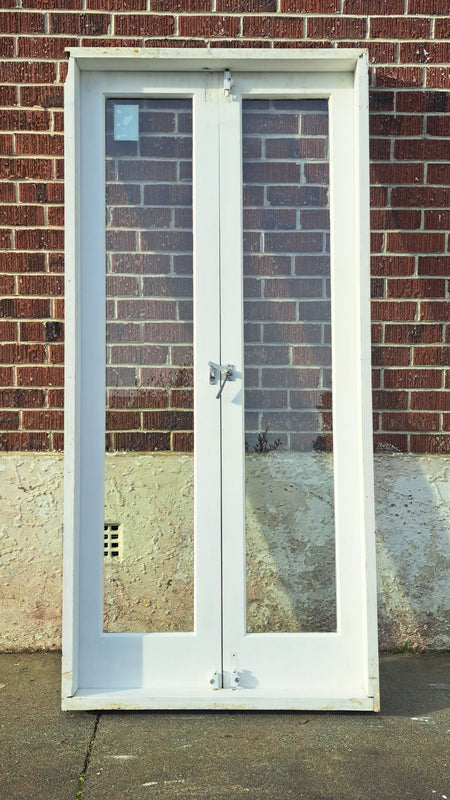 Wooden and Glass French Doors   940 W x 2030 H [#3047 MA] Joinery Recycle