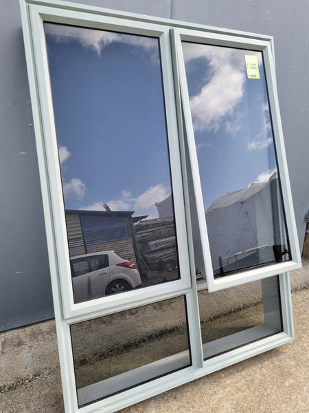 Aluminium Window Green  1200 W  x 1600 H  [#4431 SF] Joinery Recycle