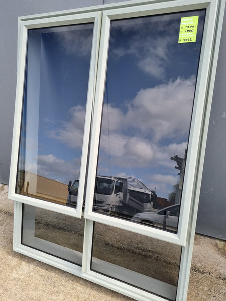 Aluminium Window Green  1200 W  x 1600 H  [#4432 SF] Joinery Recycle