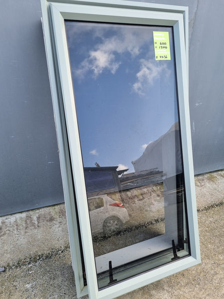 Aluminium Window Green 600 W  x 1200 H  [#4436 SF] Joinery Recycle