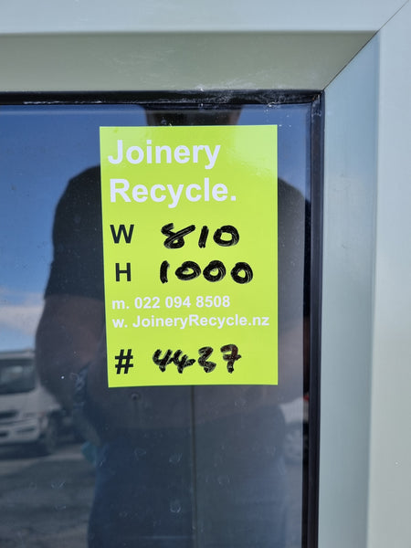 Aluminium Window Green  810 W  x 1000 H  [#4437 SF] Joinery Recycle