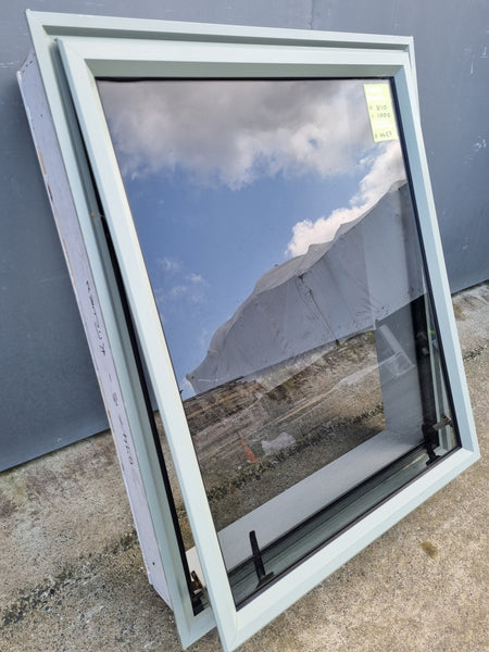 Aluminium Window Green  810 W  x 1000 H  [#4437 SF] Joinery Recycle