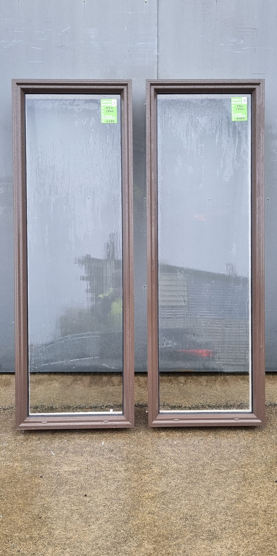 Aluminium Window Brown  550 W  x  1720  H  [#4563 SF] Joinery Recycle