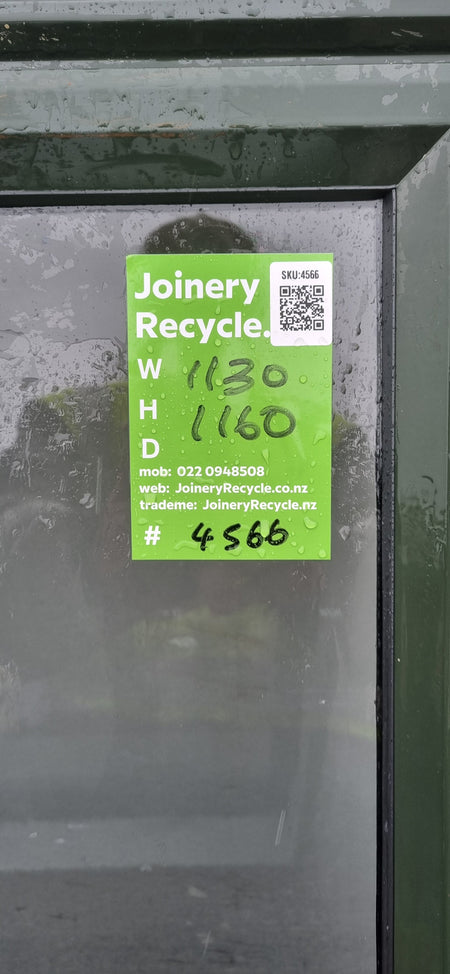 Aluminium Window Black   1130W  x 1160 H [#4566 SF] Joinery Recycle