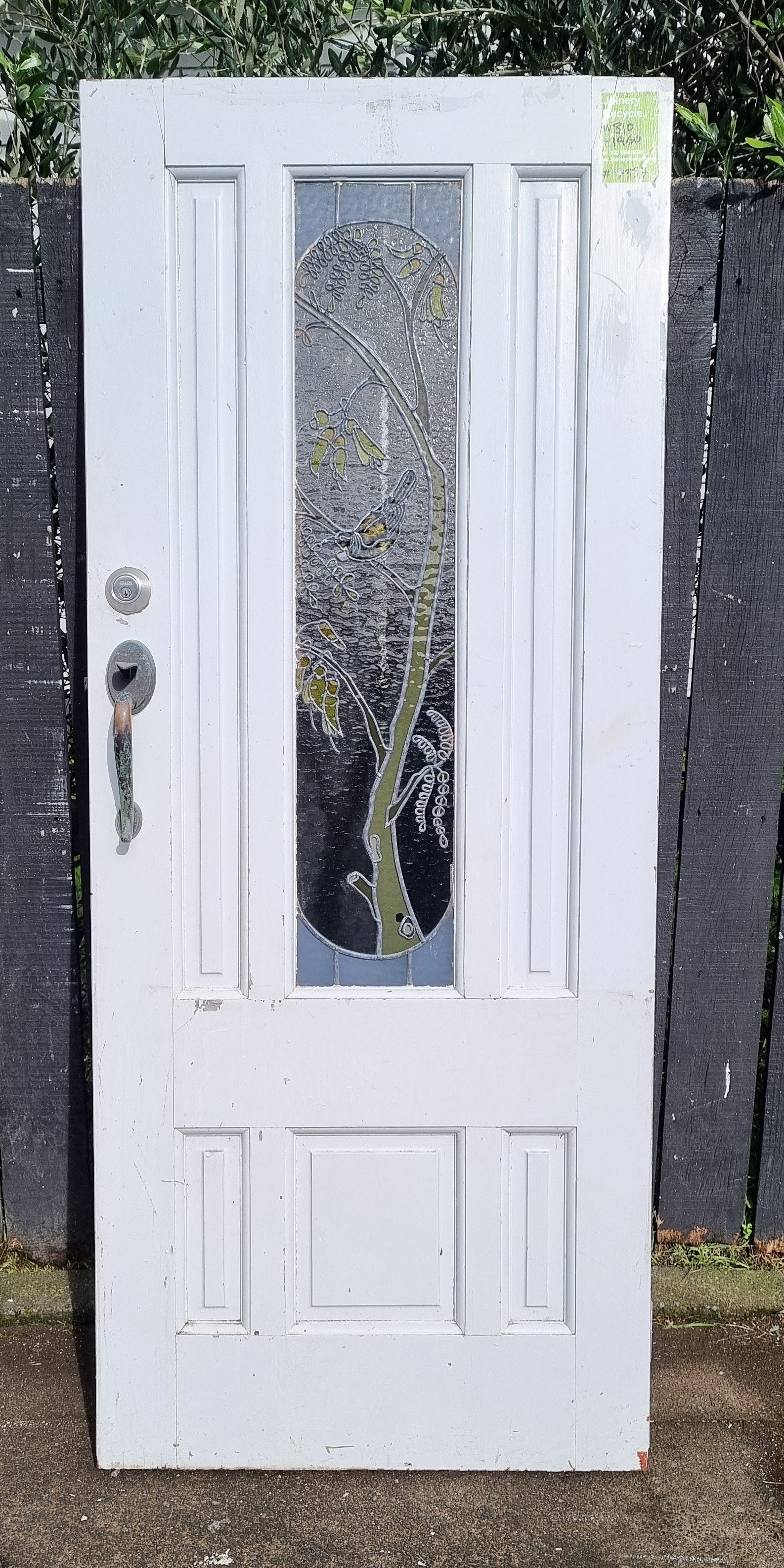 Wood & Glass Single Entrance Door  810 W x  1960 H [#4337 MA] Joinery Recycle