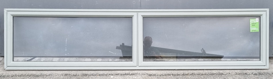 Aluminium Window Green  2340 W  x  500 H  [#4542 SF] Joinery Recycle