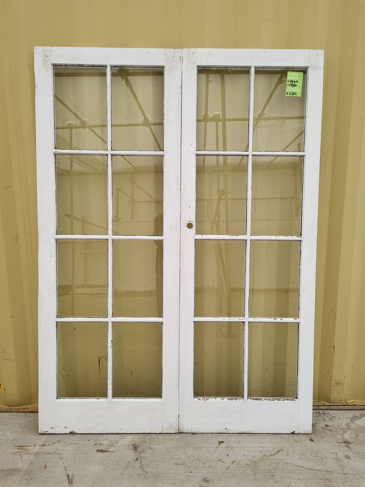 Colonial Wooden French Door Leafs   1440 W x  1980H [#4352] Joinery Recycle