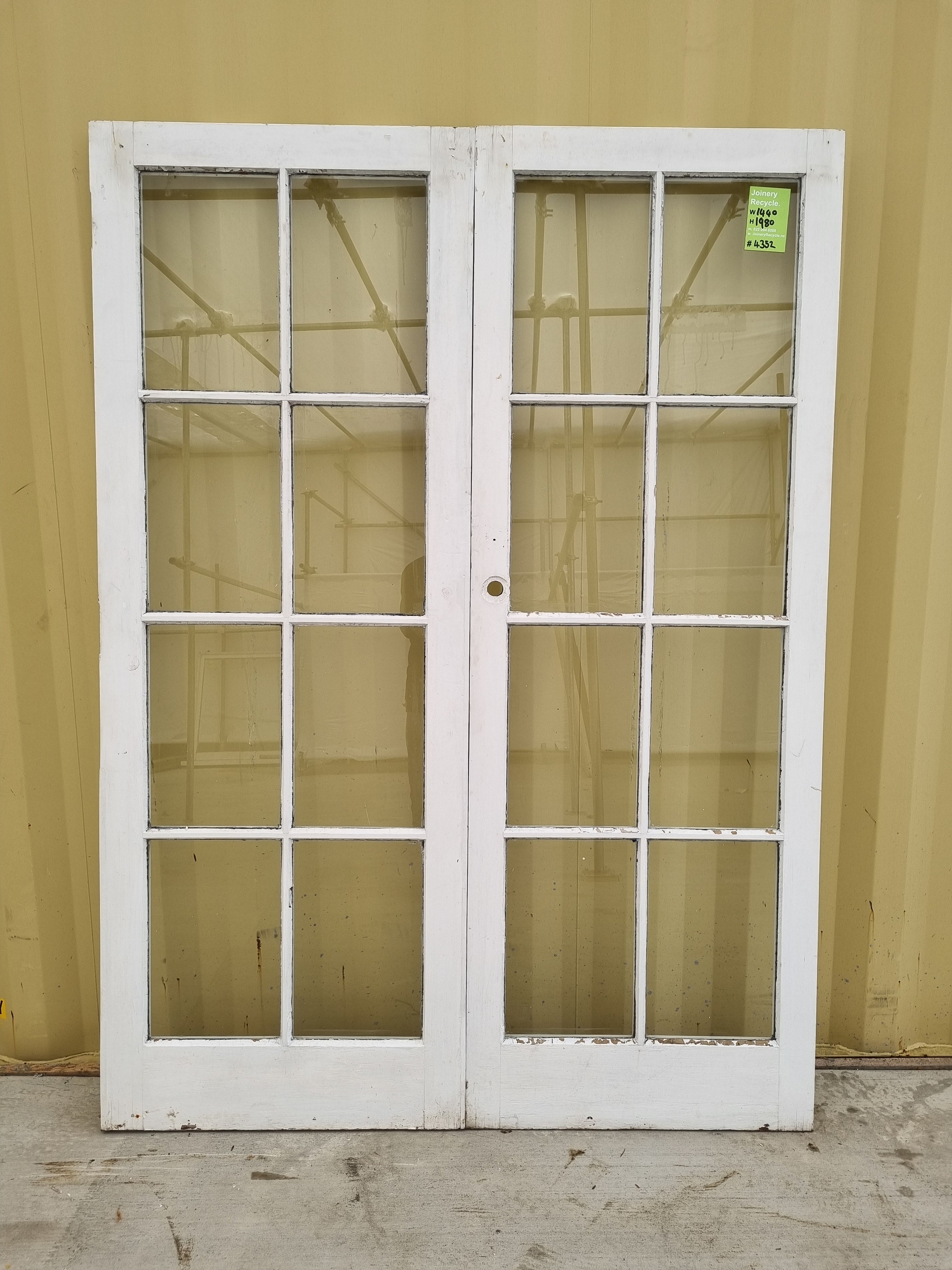 Colonial Wooden French Door Leafs   1440 W x  1980H [#4352] Joinery Recycle