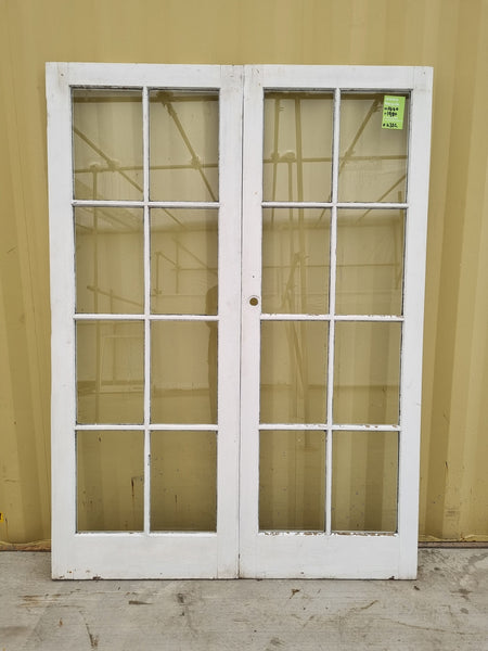 Colonial Wooden French Door Leafs   1440 W x  1980H [#4352] Joinery Recycle