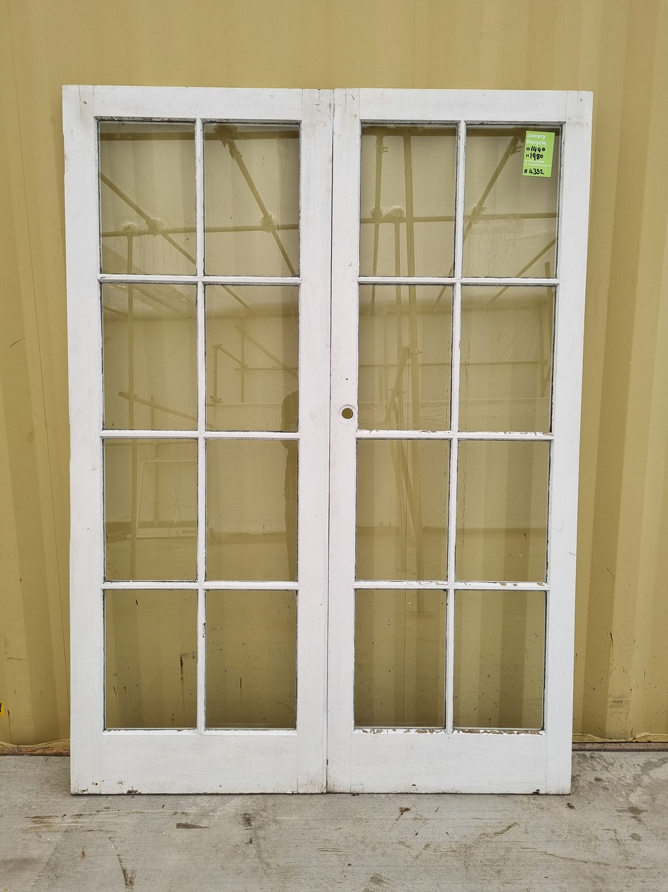 Colonial Wooden French Door Leafs   1440 W x  1980H [#4352] Joinery Recycle