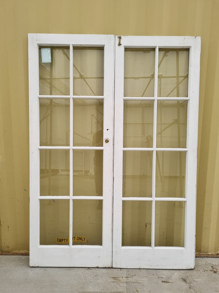 Colonial Wooden French Door Leafs   1440 W x  1980H [#4352] Joinery Recycle