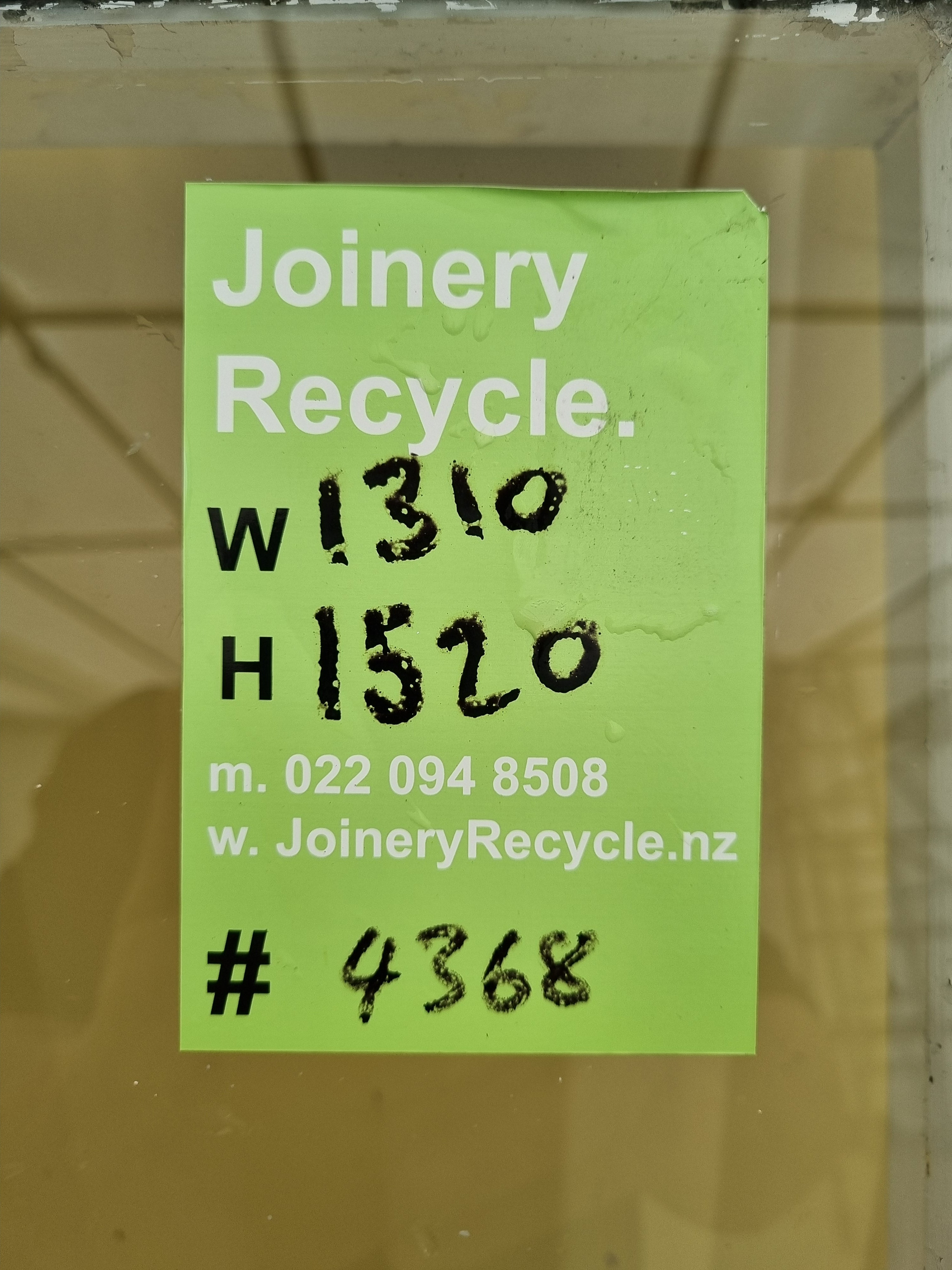 Wooden Window 1310 W x 1520 H [#4368) Joinery Recycle