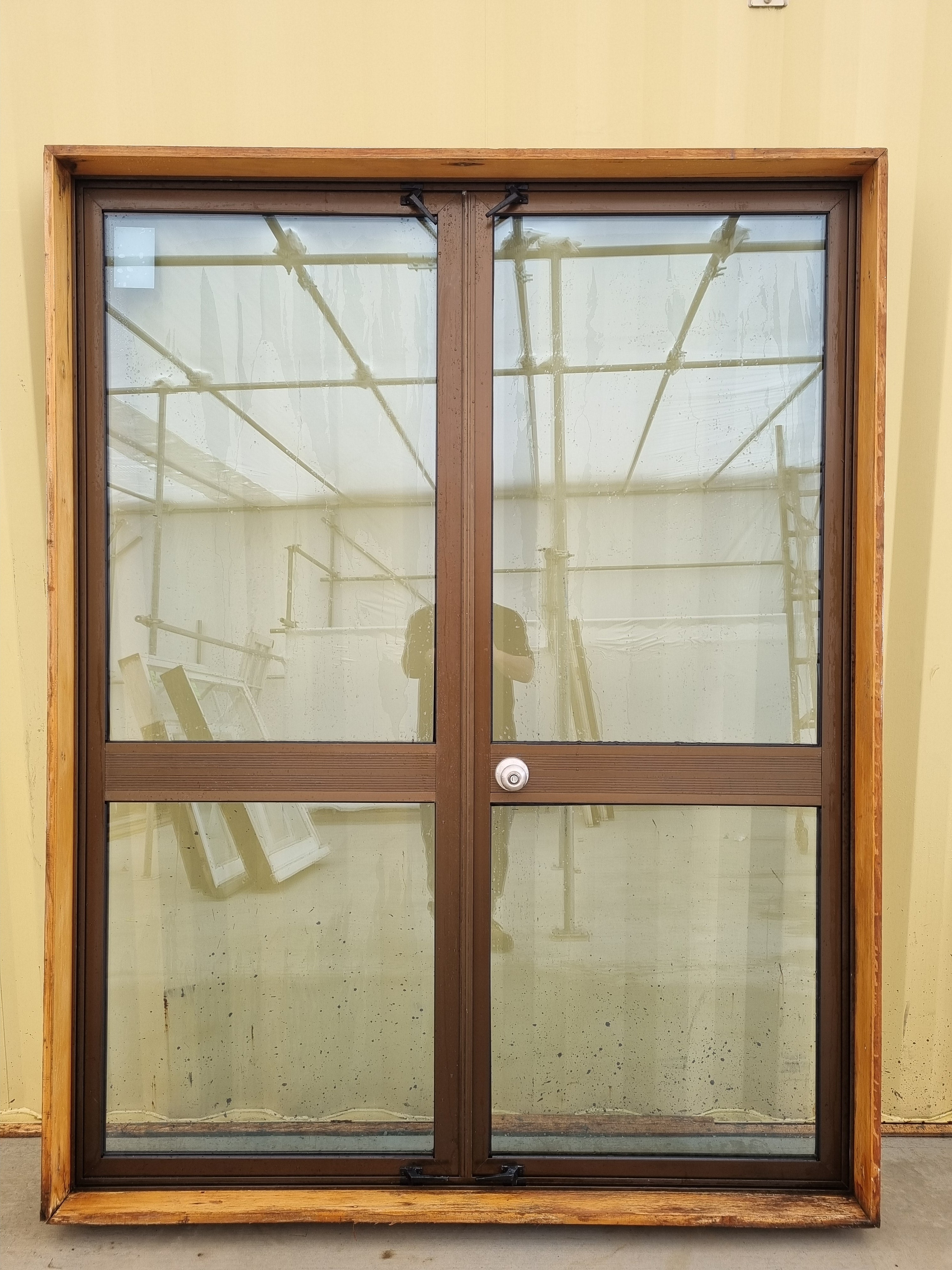Aluminium French Door  1570 W x 2010 H [#4590] Joinery Recycle