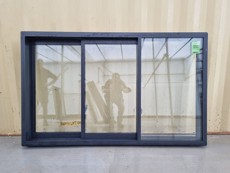 *NEW* Sliding Stacker Aluminium Window Black   1800 W  x 1090 H [#4690] Joinery Recycle