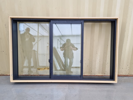 *NEW* Sliding Stacker Aluminium Window Black   1800 W  x 1090 H [#4690] Joinery Recycle