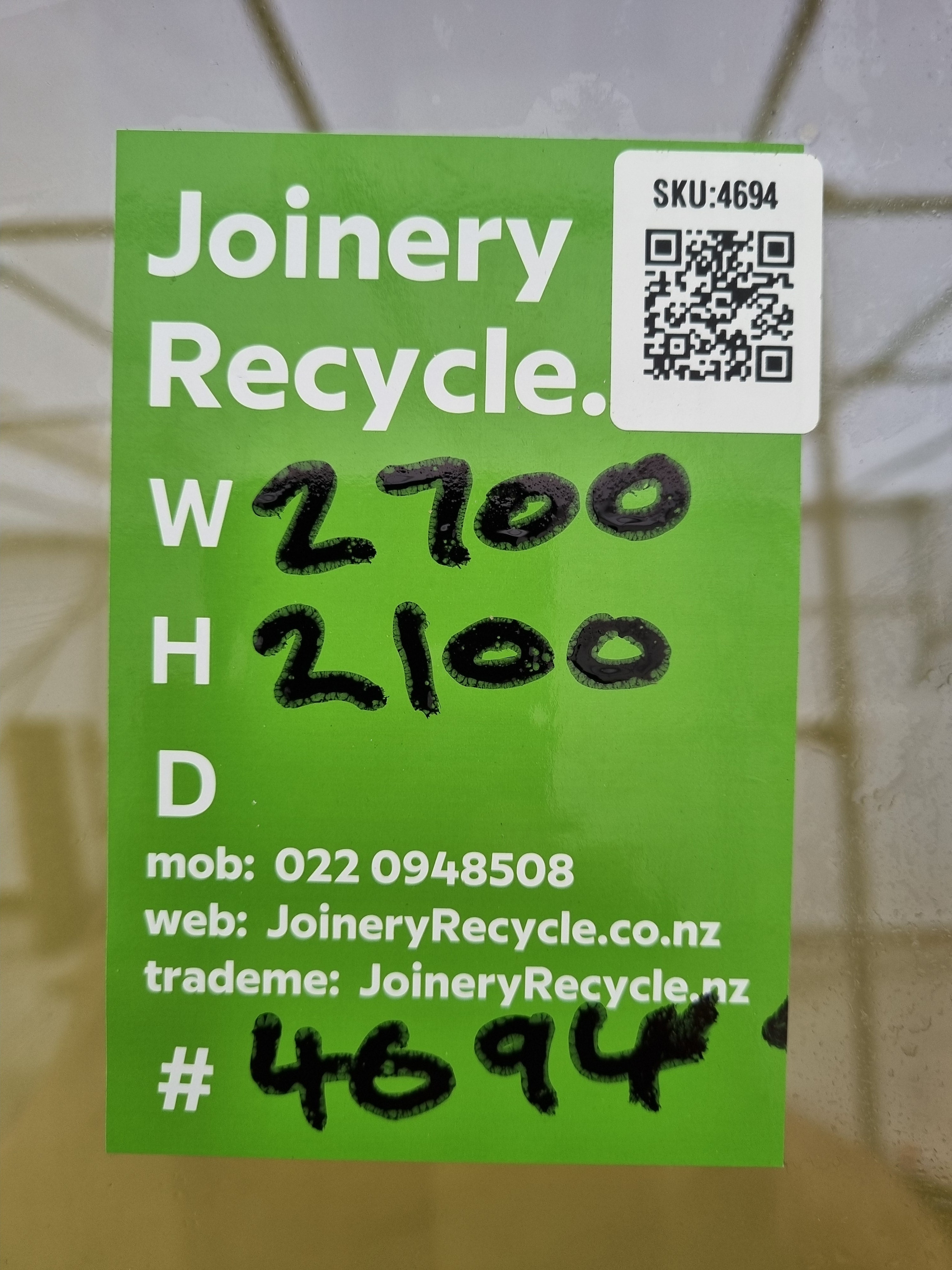 DG STACKER RANCH SLIDER Grey 2700  W x  2100 H [#4694 SF] Joinery Recycle