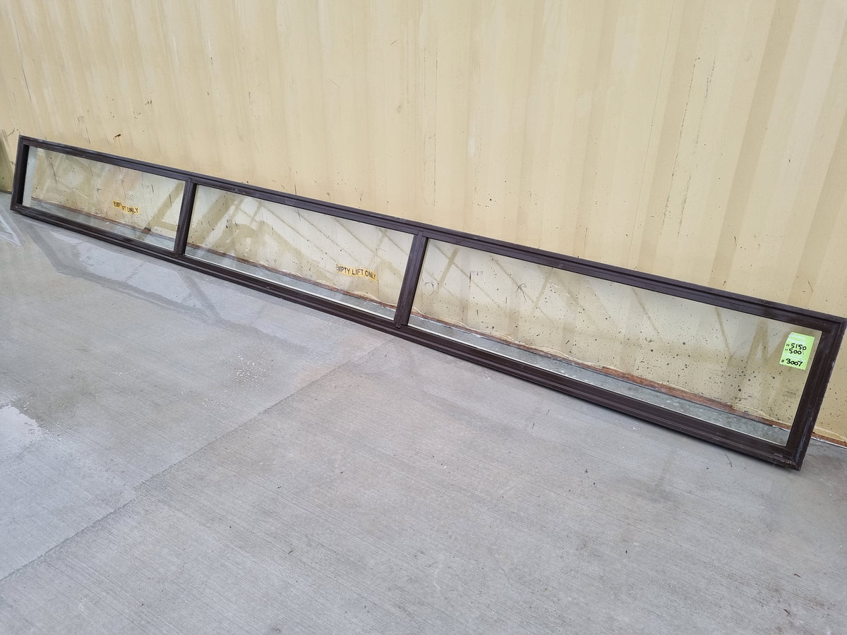 DG Aluminium Window Brown  5150 W  x 500 H [#3007] Joinery Recycle