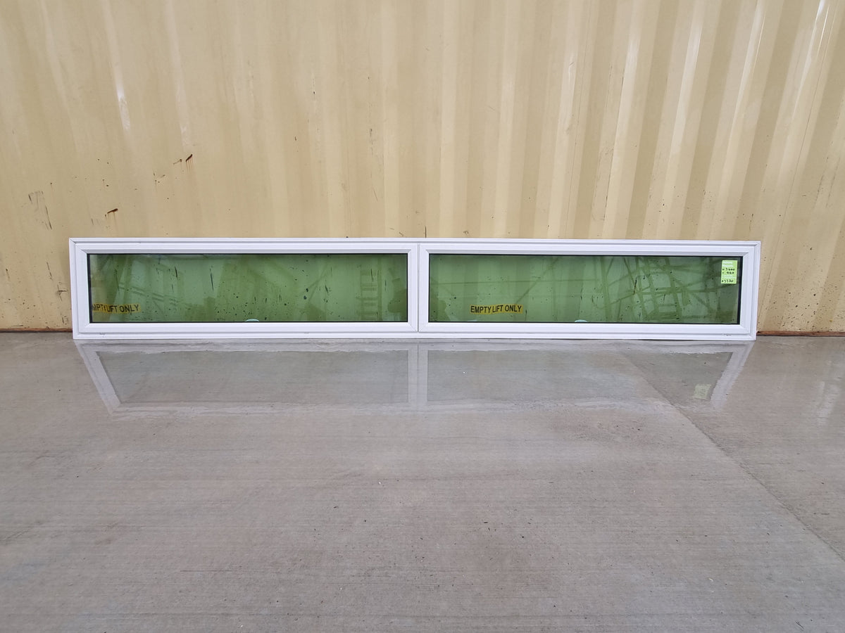 DG Aluminium Window White  3400 W  x 460 H  [#3370] Joinery Recycle