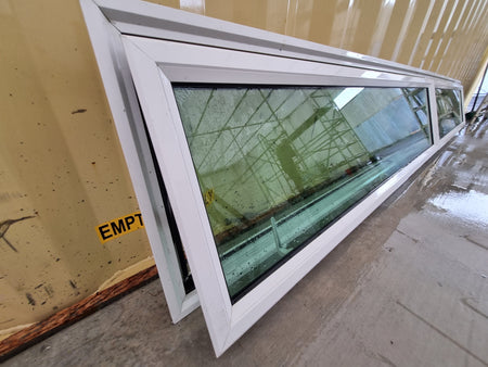 DG Aluminium Window White  3400 W  x 460 H  [#3370] Joinery Recycle