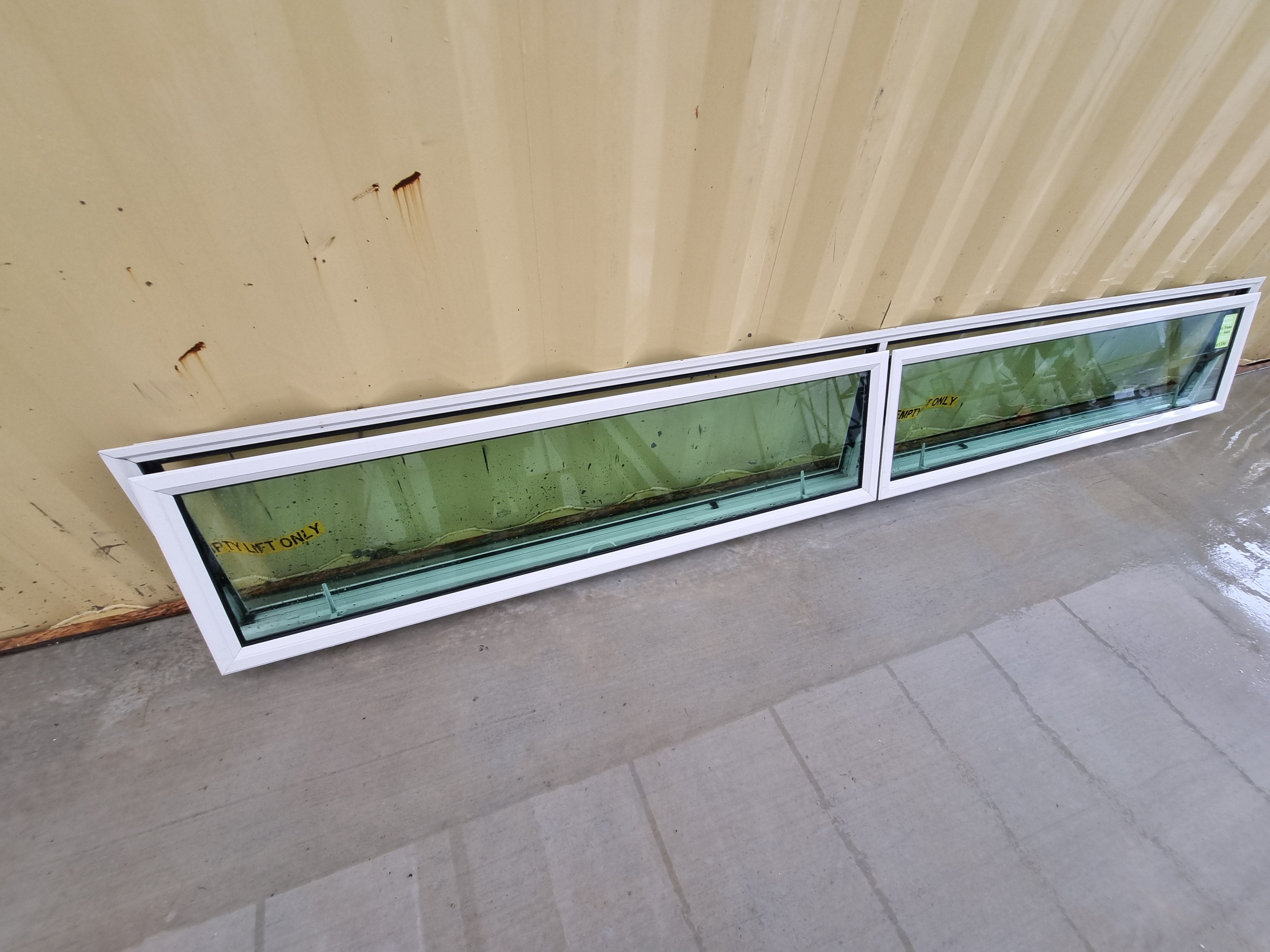 DG Aluminium Window White  3400 W  x 460 H  [#3370] Joinery Recycle