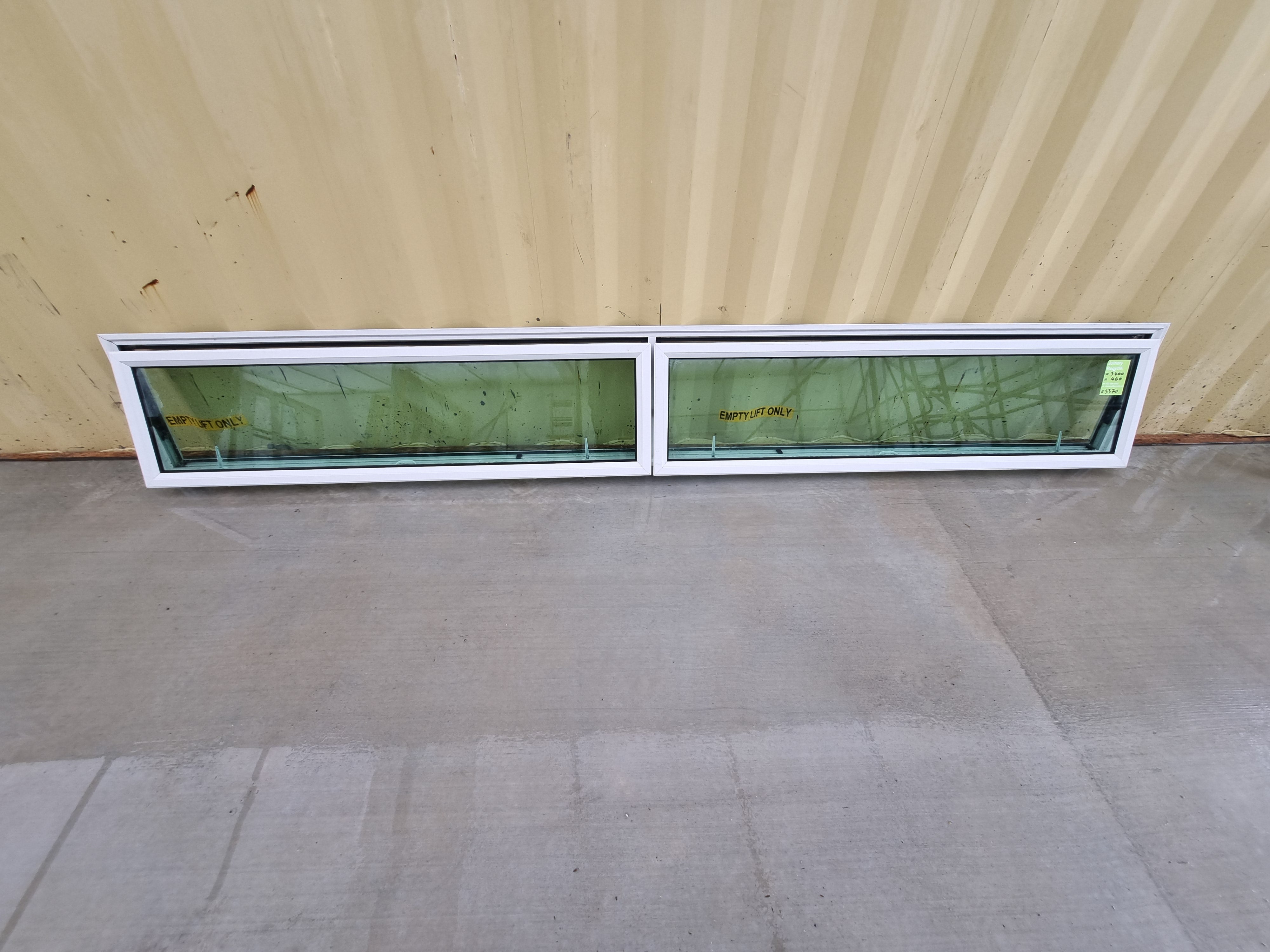 DG Aluminium Window White  3400 W  x 460 H  [#3370] Joinery Recycle