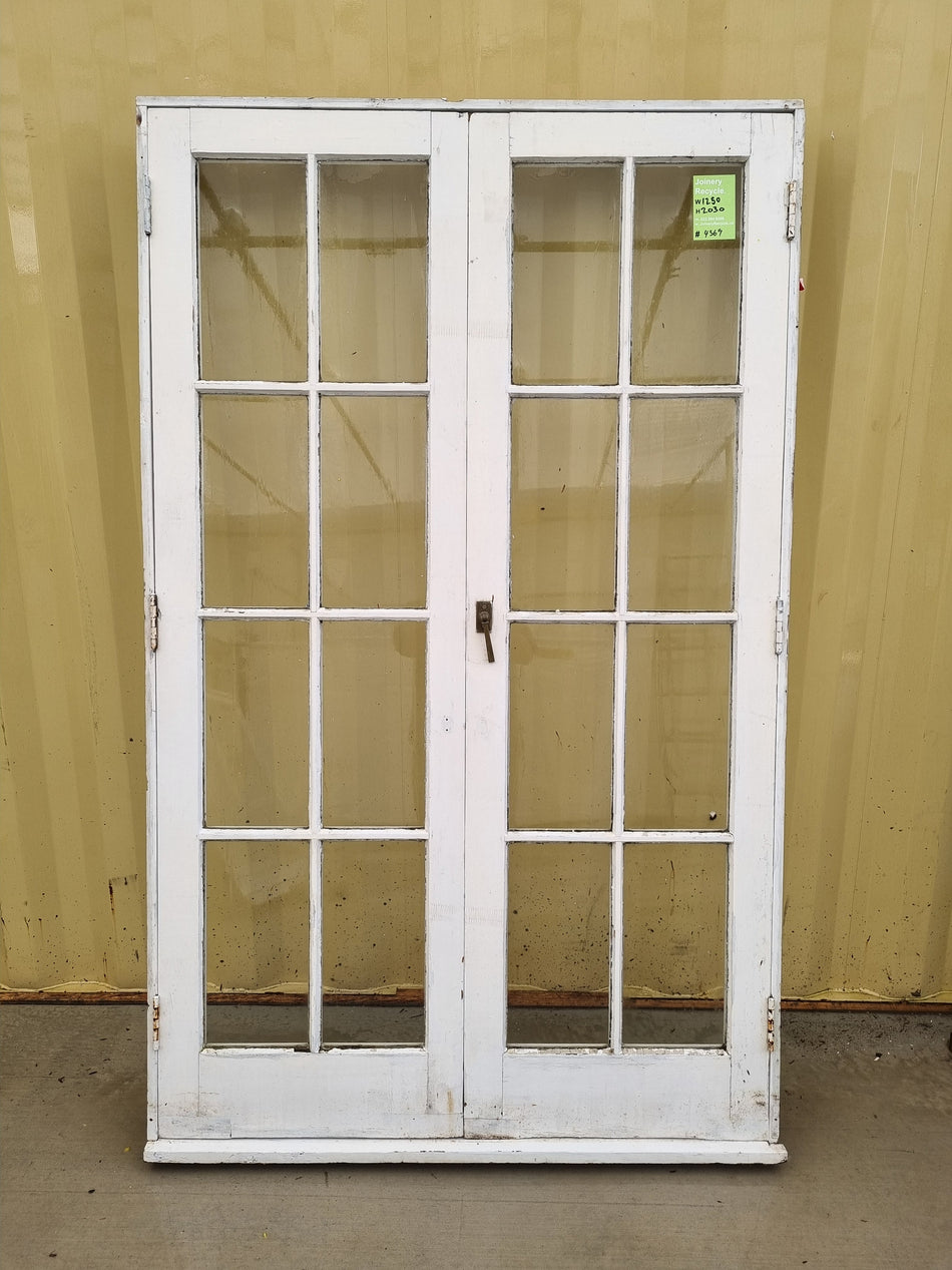 Colonial Style Wooden French Door  1250 W x 2030 H [#4369] Joinery Recycle