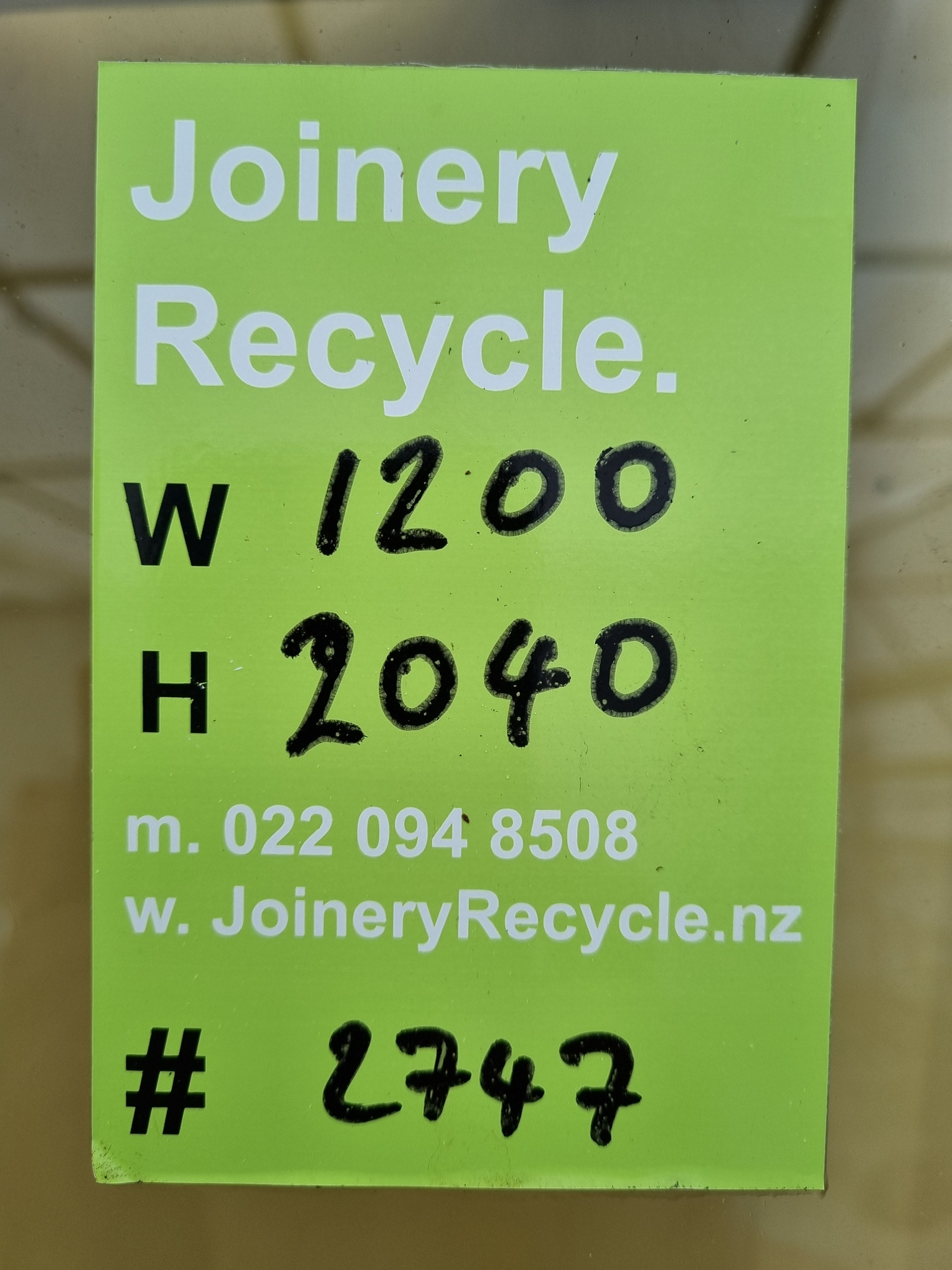 Wooden French Door 1200 W x 2040 H [#2742] Joinery Recycle