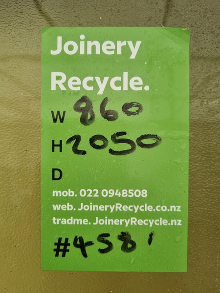 Wood & Glass Single Entrance Door  860 W x 2050  H [#4581 SF] Joinery Recycle