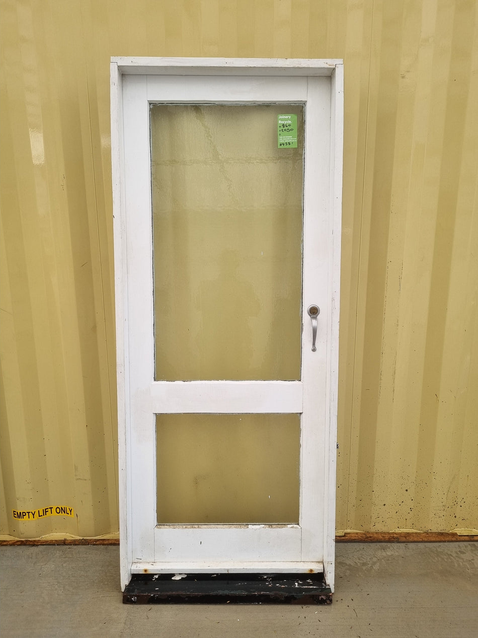 Wood & Glass Single Entrance Door  860 W x 2050  H [#4581 SF] Joinery Recycle