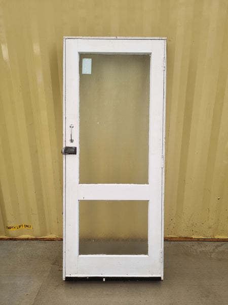 Wood & Glass Single Entrance Door  860 W x 2050  H [#4581 SF] Joinery Recycle