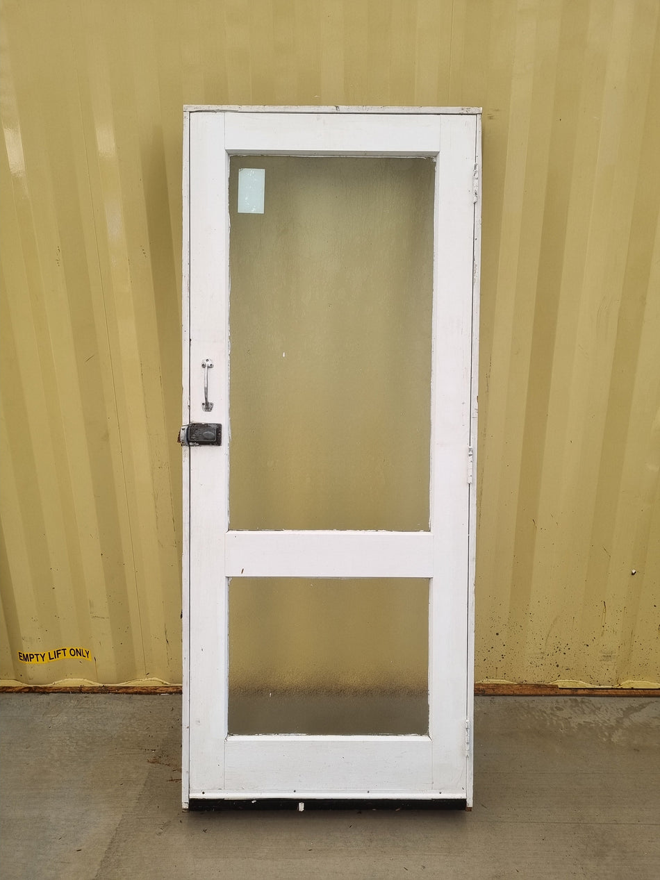 Wood & Glass Single Entrance Door  860 W x 2050  H [#4581 SF] Joinery Recycle