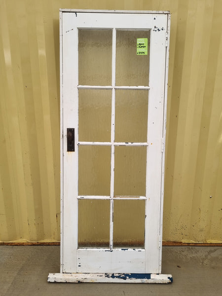 Wood & Glass Single Entrance Door  800 W x  2020 H [#3959] Joinery Recycle