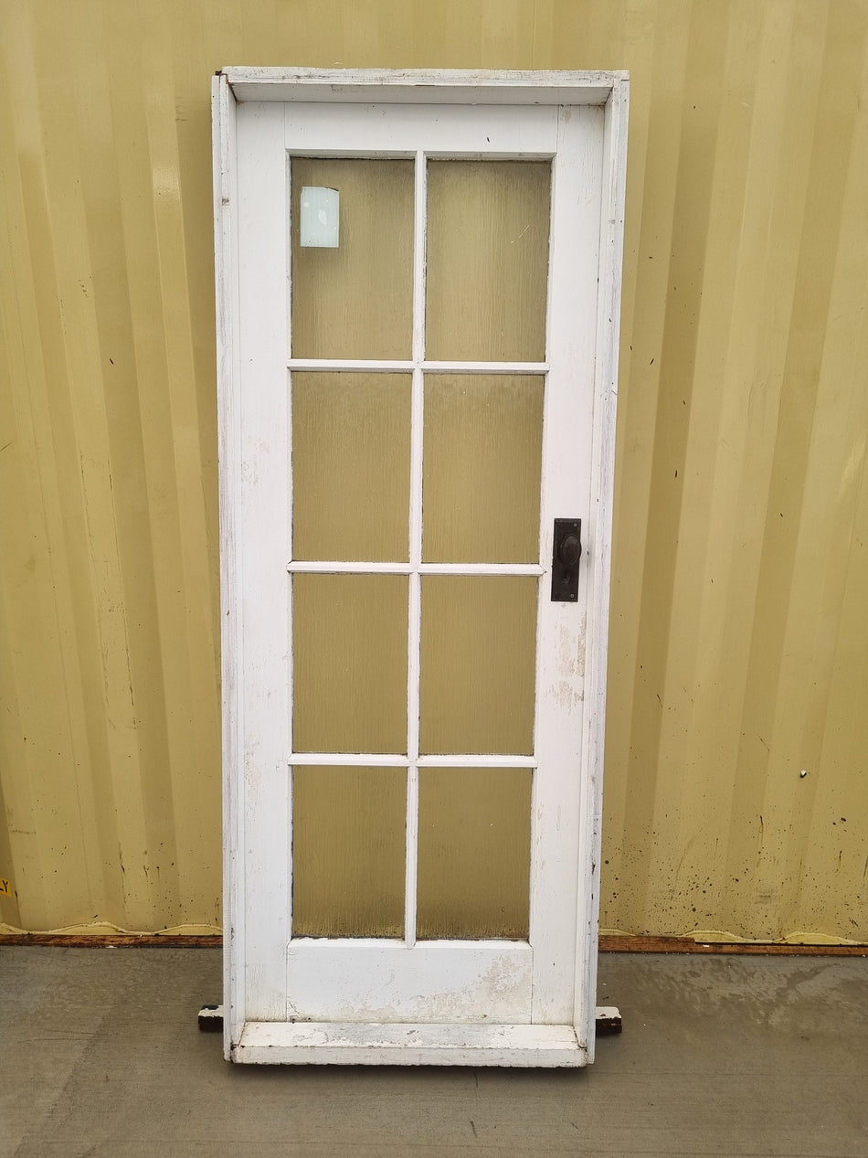 Wood & Glass Single Entrance Door  800 W x  2020 H [#3959] Joinery Recycle