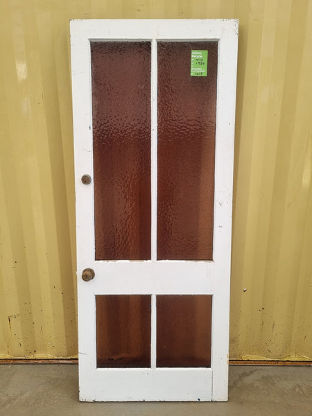 Wood and Glass Single Door Leaf 810 W x 1980 H [#1419] Joinery Recycle