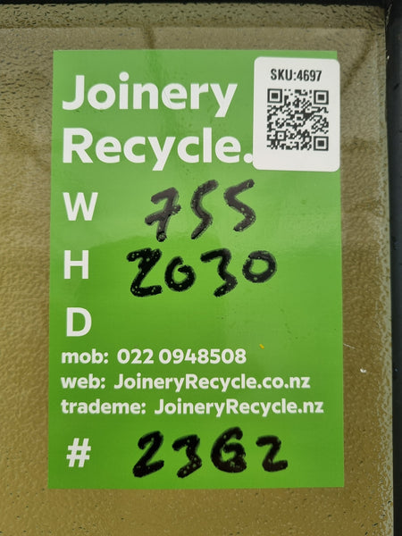Aluminium and Glass Single Door Leaf   755 W  x  2030 H  [#2362] Joinery Recycle