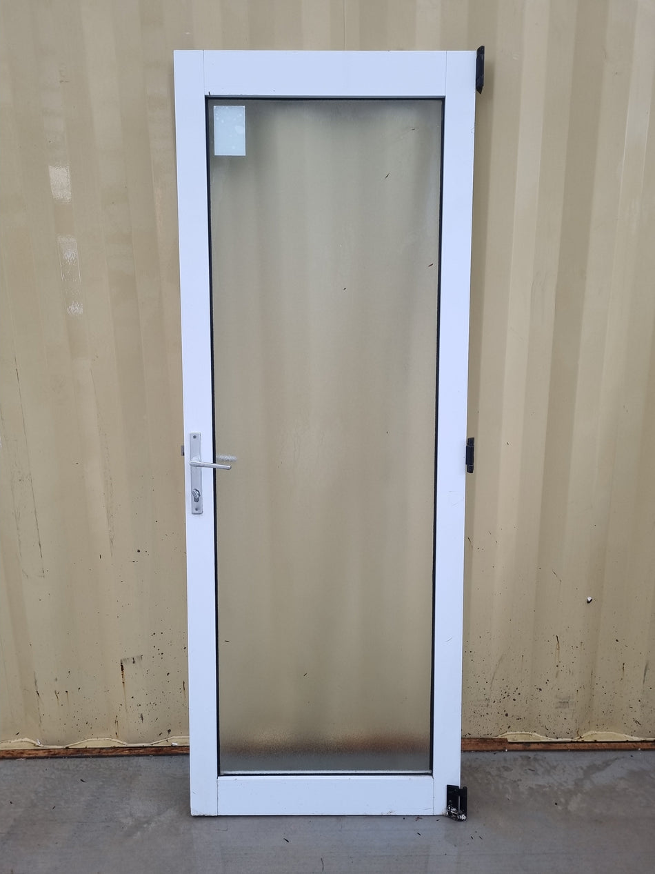 Aluminium and Glass Single Door Leaf   755 W  x  2030 H  [#2362] Joinery Recycle