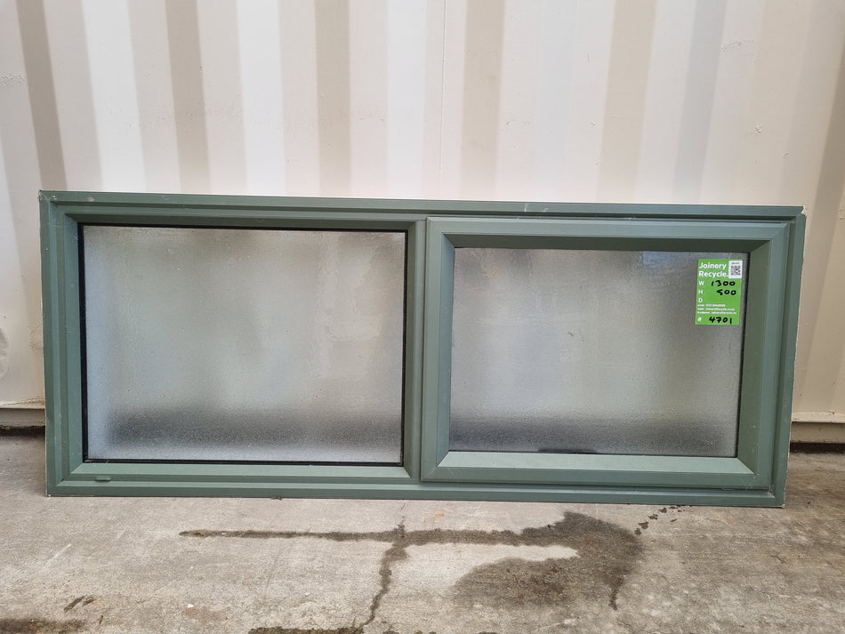 Aluminium BATHROOM Window   1300 W  x 500 H  [#4701] Joinery Recycle
